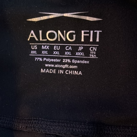 Along fit Classic Black high waisted pocket Women's Leggings Sz L - Picture 7 of 15